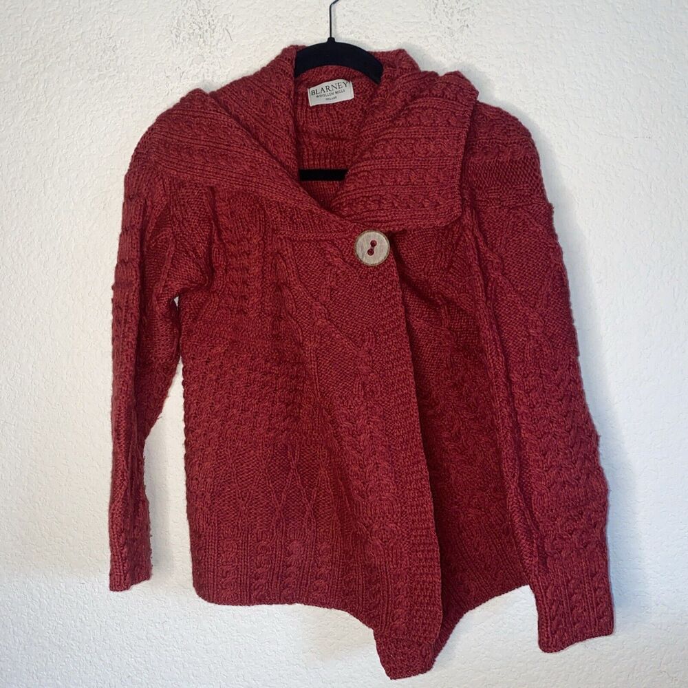Blarney Ireland sweater merino wool fisherman Chunky Cable cottage lagen